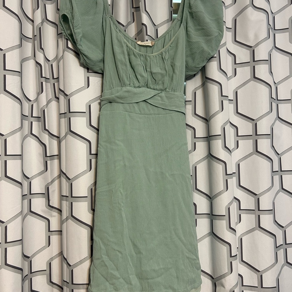 Altar'd State Sage Green Mini Dress